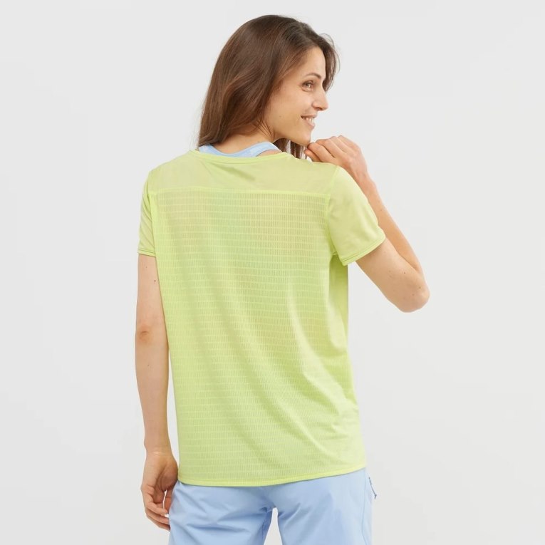 Lemon Salomon Outline Summer Short Sleeve Women's T-Shirts | PH 45389G